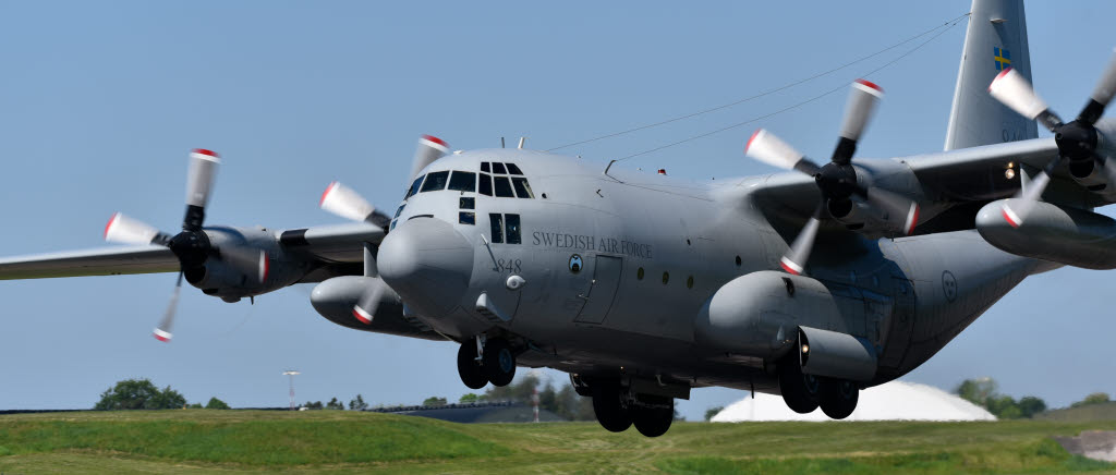 Flygvapenövning 2018. Transportflygplan (TP 84) Hercules. 