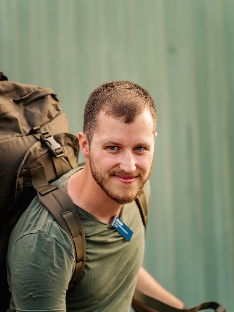 Albin Sundbohm, värnpliktig på P7.