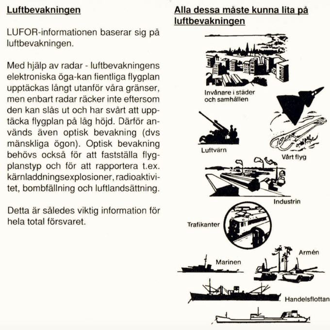 LUFOR-information 1991. Källa FMV.