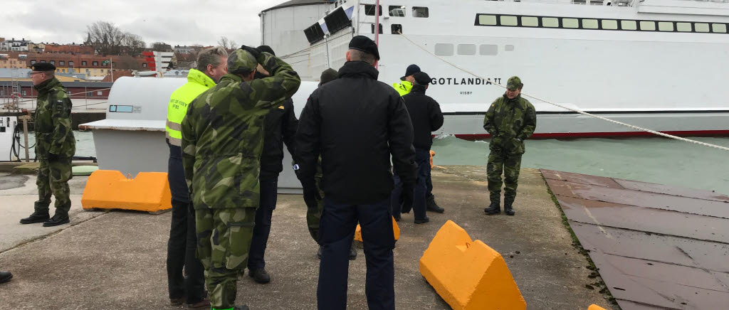 Rekognosering inför Aurora 20 i Visby hamn. 
