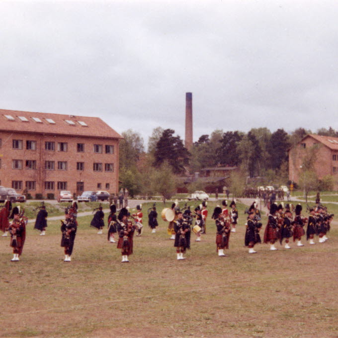 Ulriksdalskasernerna 1962, besök av The Argyll and Sutherland Highlanders & The Royal Scots Grays.