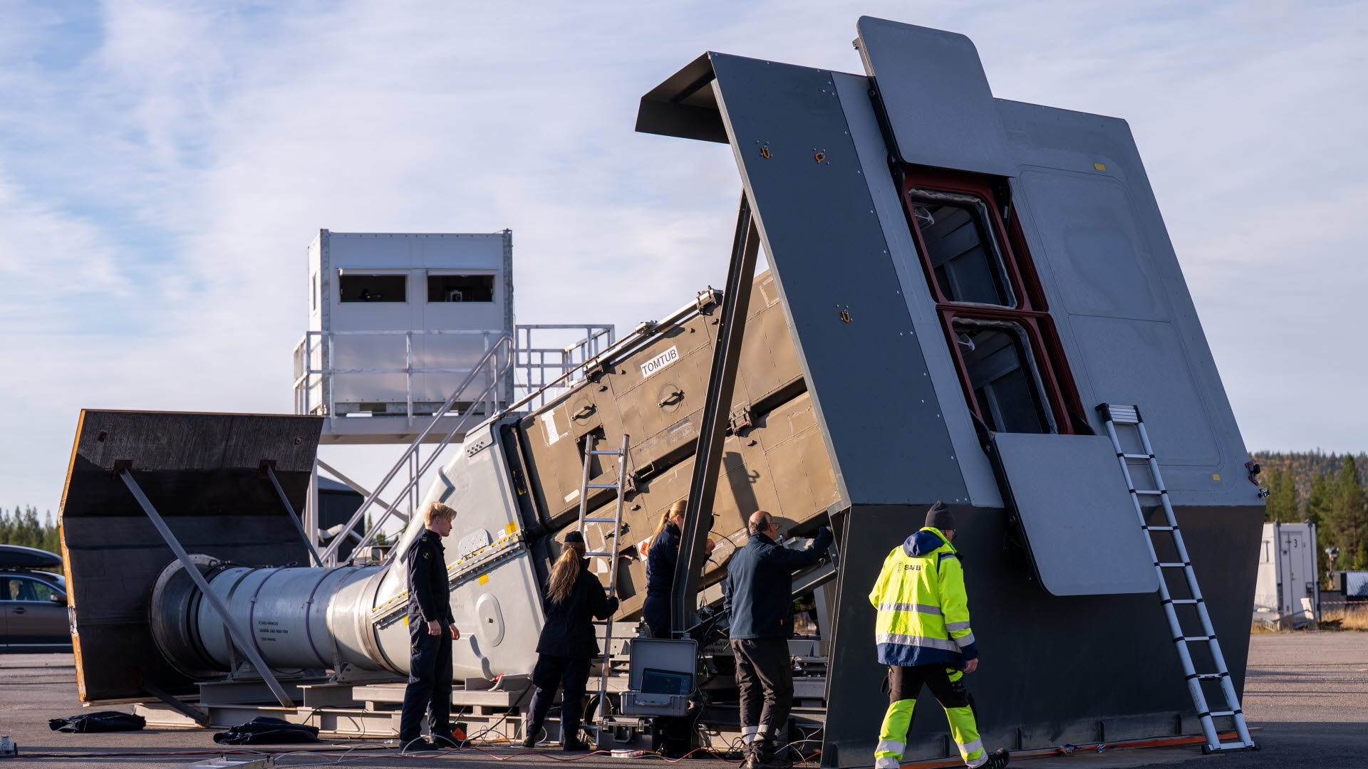 Prototype du système robotique embarqué sur les corvettes Visby de la marine suédoise. Photo : Christine Sunnerhage/Forces armées suédoises