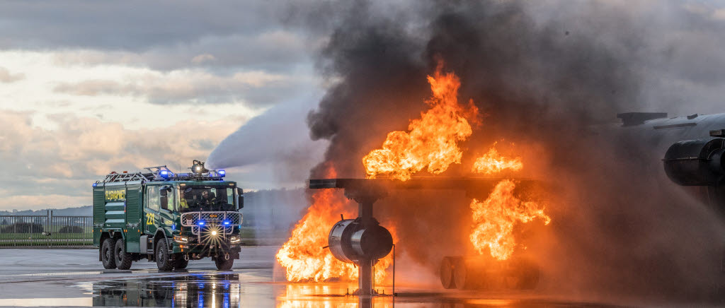 Flygvapnets brandövningsplats i Halmstad 