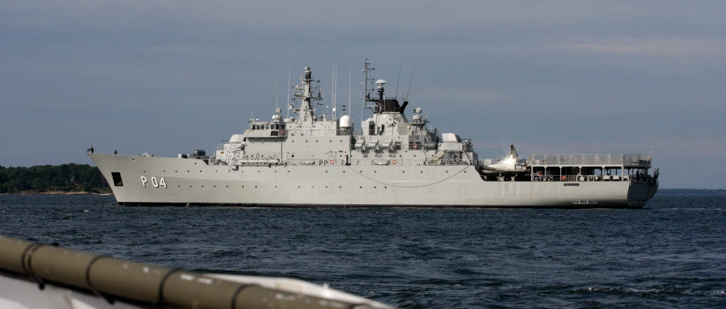 Losskastning för Northern Coasts 2017. Bilder på HMS Carlskrona.