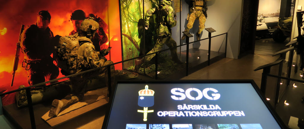 Utställning om specialförbanden på Fästningsmuseet i Karlsborg.