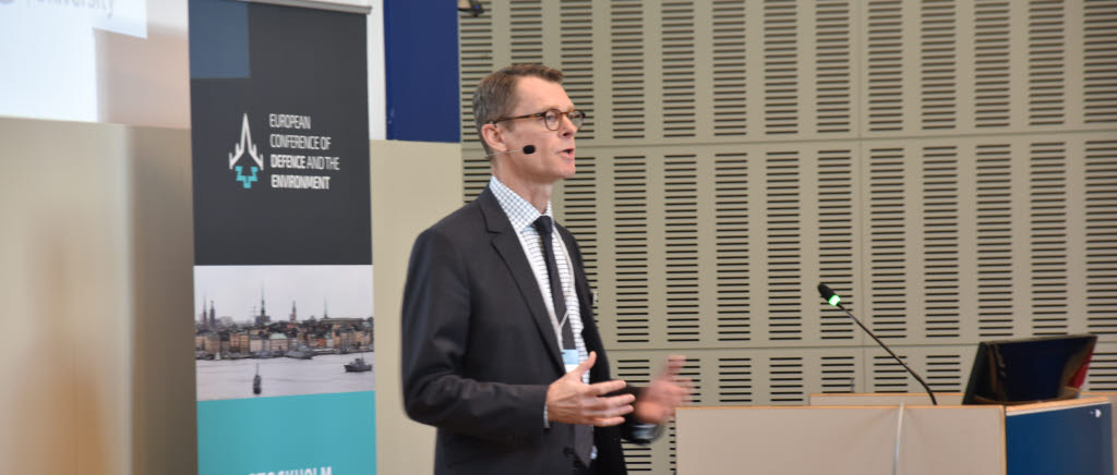 Försvarsmaktens generaldirektör Peter Sandwall invigningstalade på konferensen.