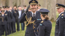 Chefsbytesceremoni på Skaraborgs flygflottilj