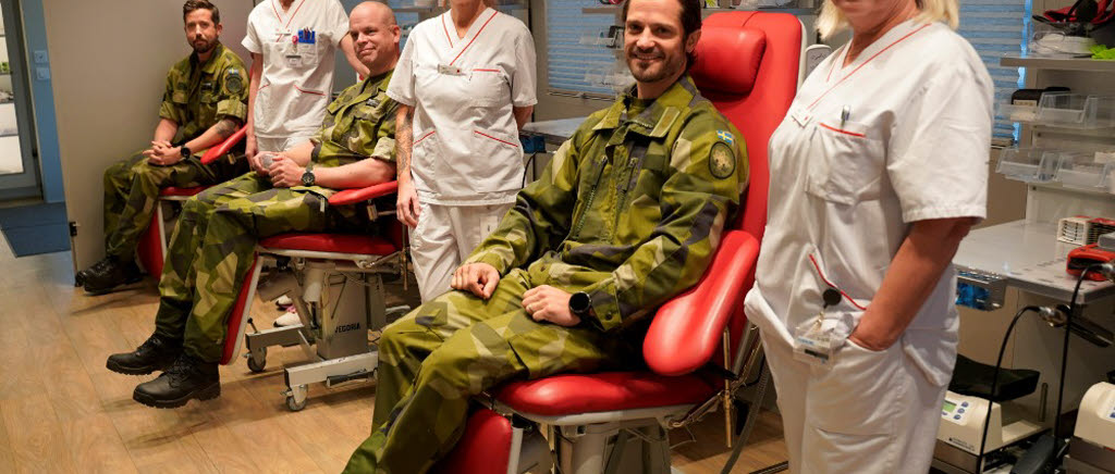 blodgivning Prins Carl Philip Amf1