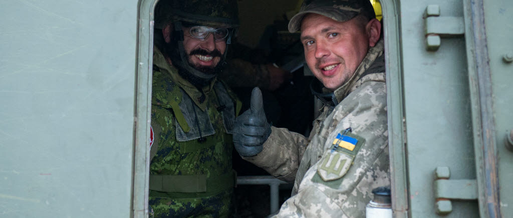 Members 2nd Battalion of the 72nd Mechanized Brigade conduct direct fire training with the 2S3 artillery armoured vehicle at the International Peacekeeping and Security Centre near Yavoriv, Ukraine on April 11, 2019.

Photo by: Aviator Stéphanie Labossière
Joint Task Force-Ukraine
AK03-2019-0080