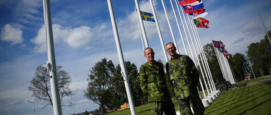 Planeringsansvariga för övningen Bison Counter 2016, Jonny Nilsson och Jonas Frohlund.