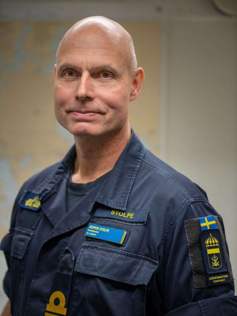 Jesper Stolpe är stabschef på sjöinformationskompaniet