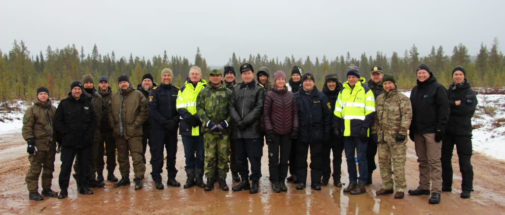 Fältförsök Älvdalen 2018, gruppbild totalförsvaret