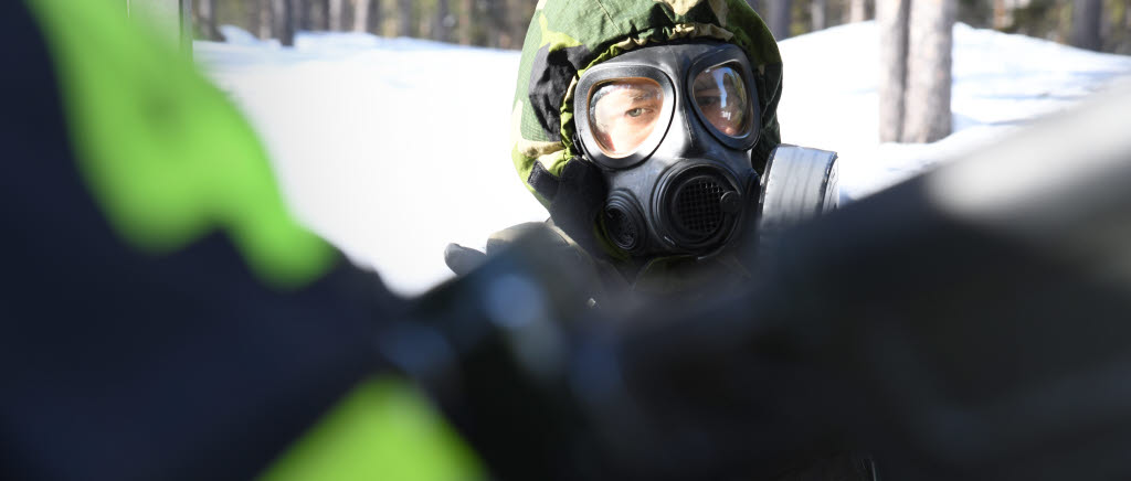 33:e flygbaskompaniet från F 21 under C-stridsövning i Jokkmokk.