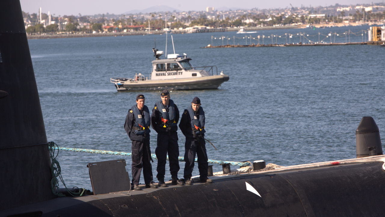 Svensk ubåtsövning i San Diego.