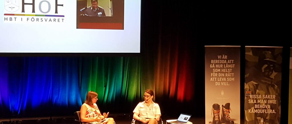 Försvarsmakten, HOF och FHS studentkårs seminarium under Stockholm Pride 2017