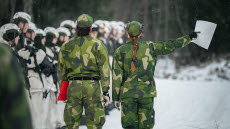 Stridsutbildningen leddes av två kadetter som skiftade ledarrollen mellan momenten.