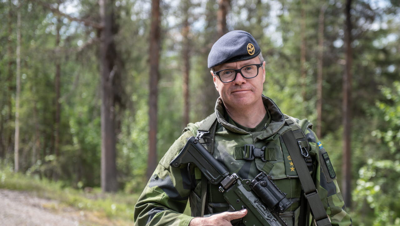 Överstelöjtnant Mikael Engman är chef för basenheten i Jokkmok.