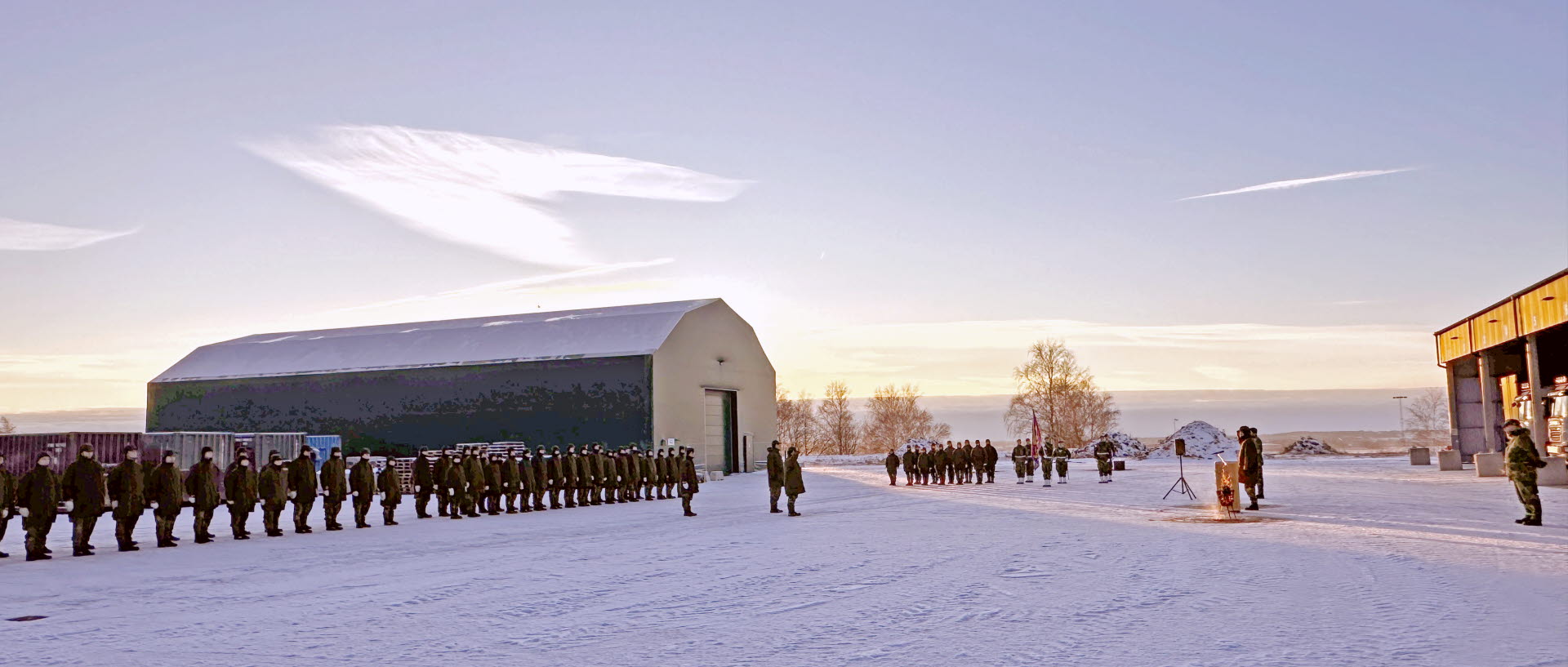 1:a advent och soldaterinran i ett vintrigt Halmstad.