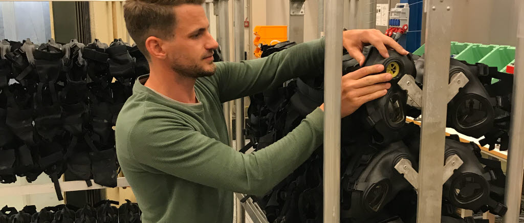 Sanering av skyddsmasker.