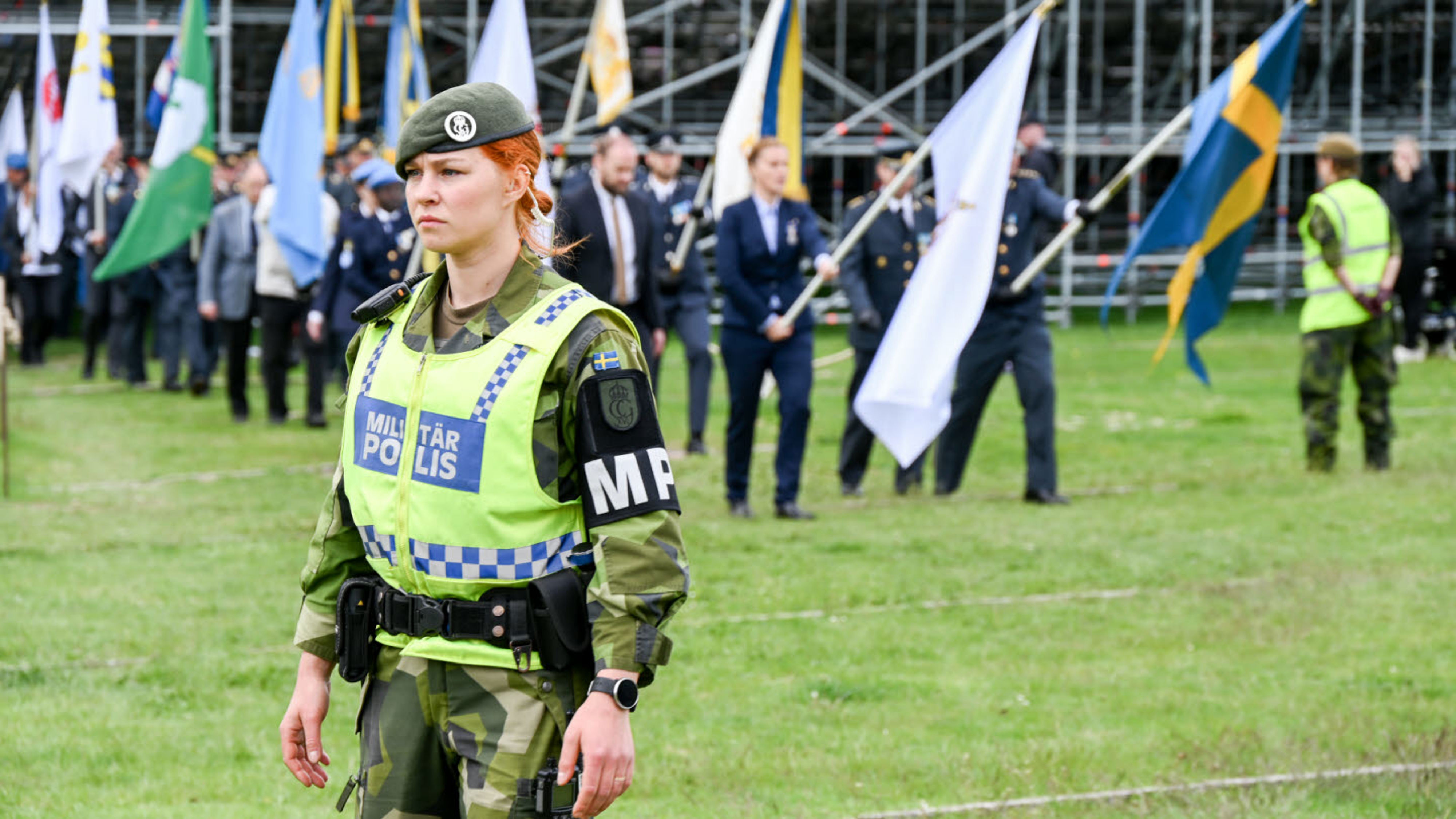 Militärpolisbataljon upprätthåller ordning och säkerhet.