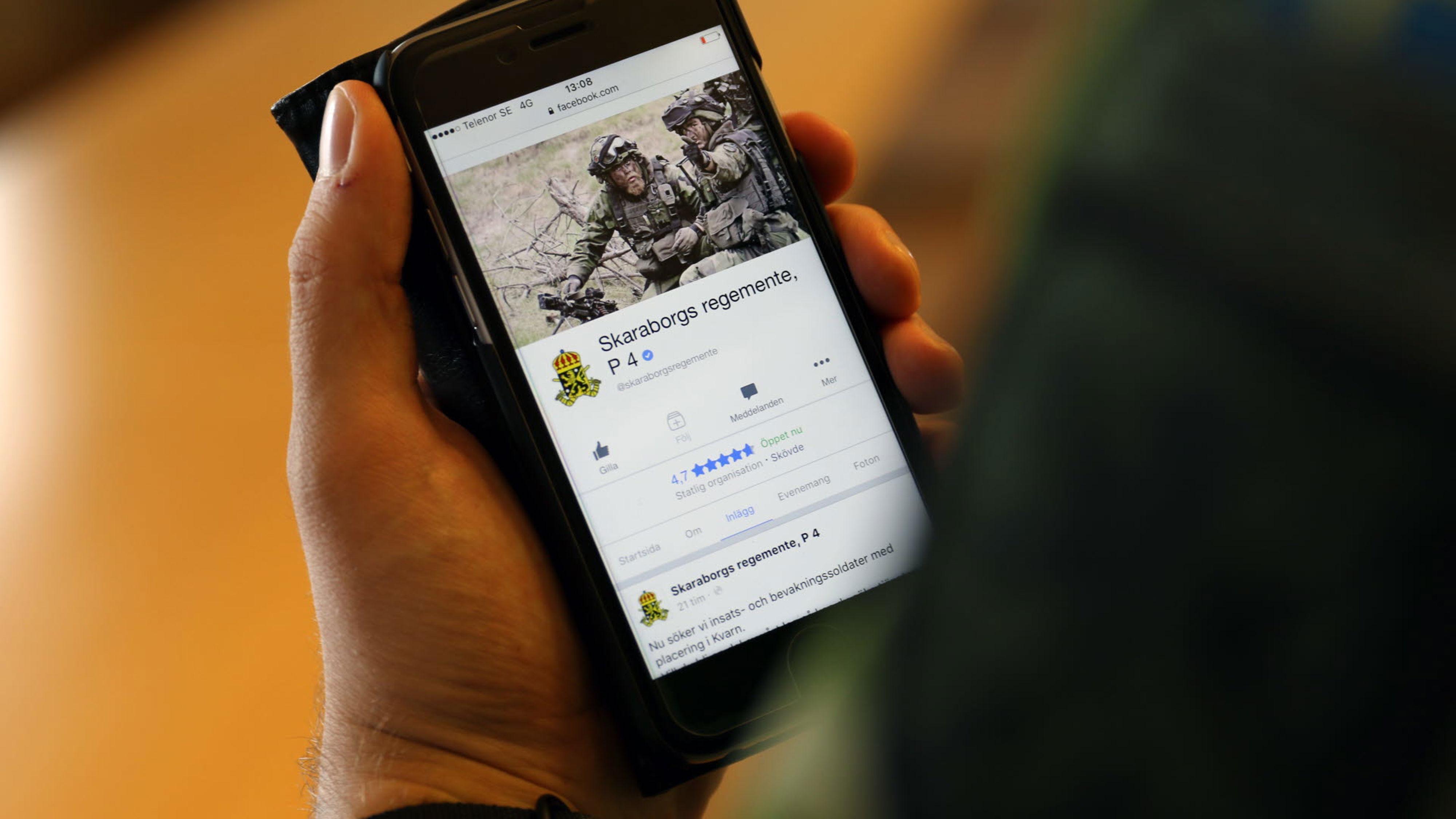 Skaraborgs regemente, P 4, finns på flera olika sociala medier.