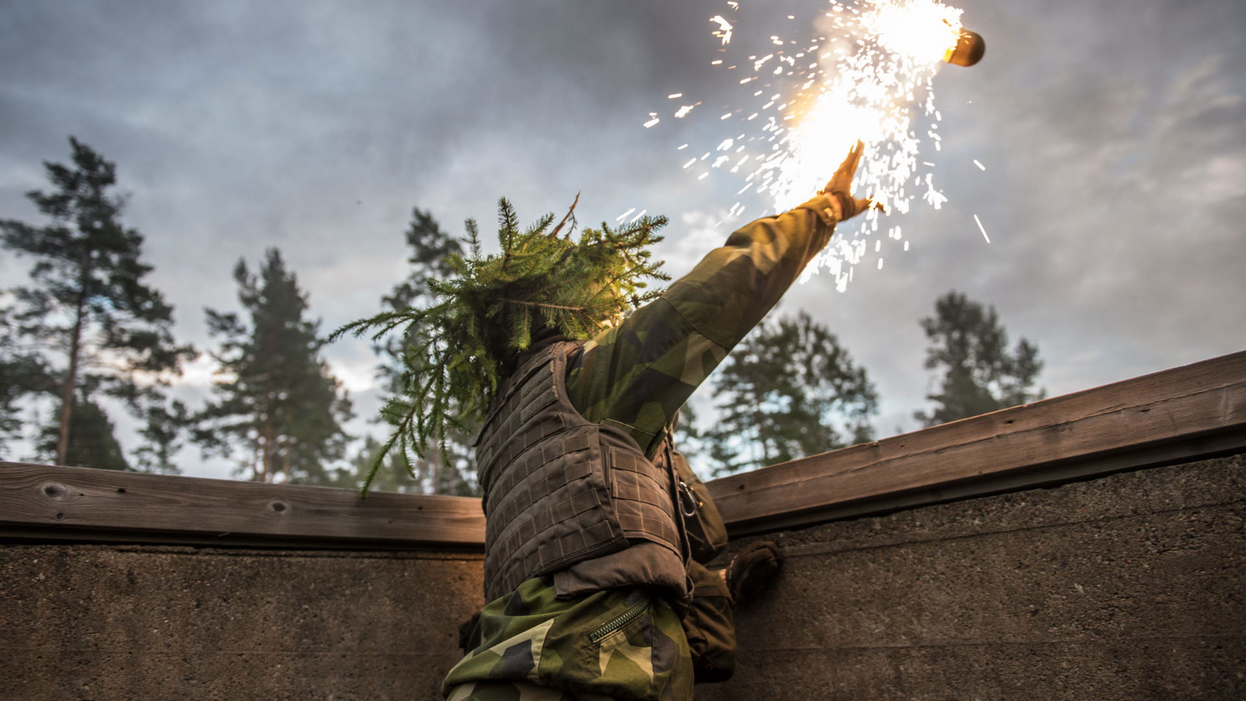 Granatkastning vid Härads skjutfält.