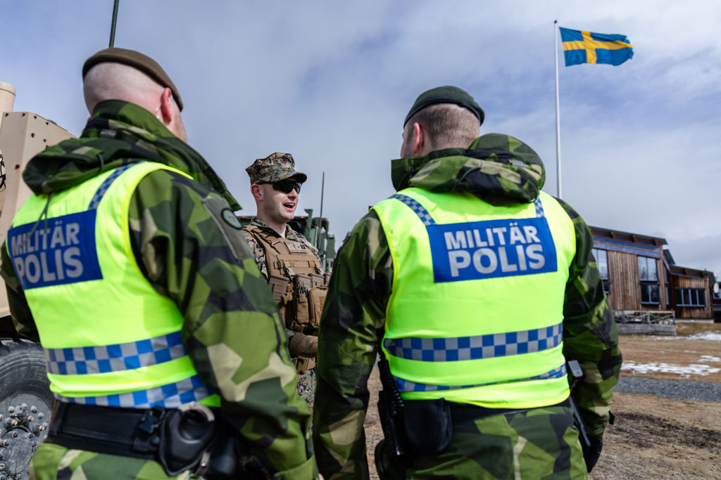 Amerikanska soldater anlände till Sverige under helgen