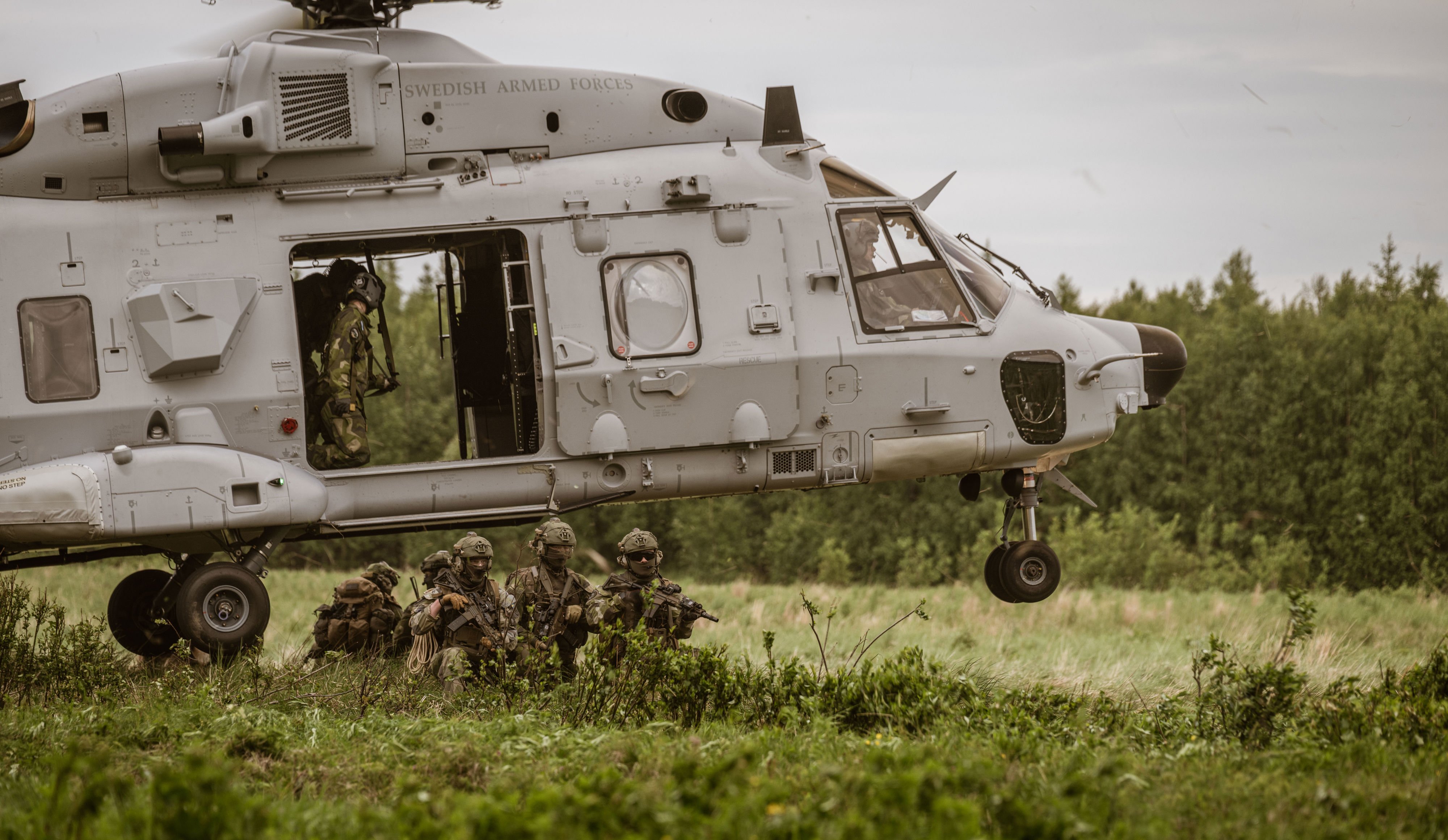 Helikopterskvadronen deltar som enda helikopterförband i övningen
