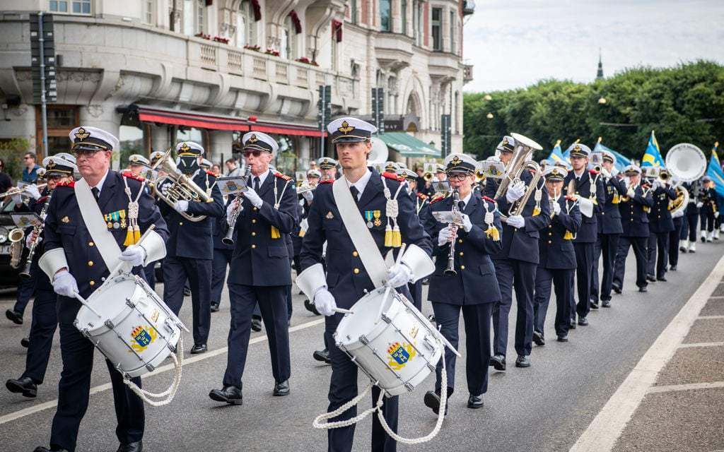 Flera musikkårer deltog i firandet