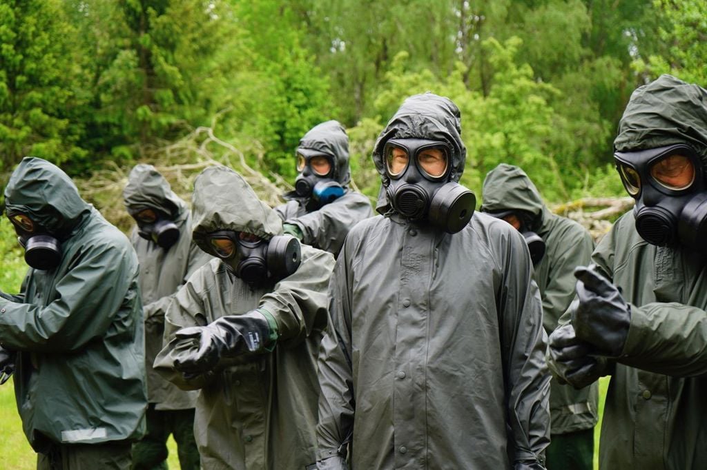 CBRN övning för reservofficerare