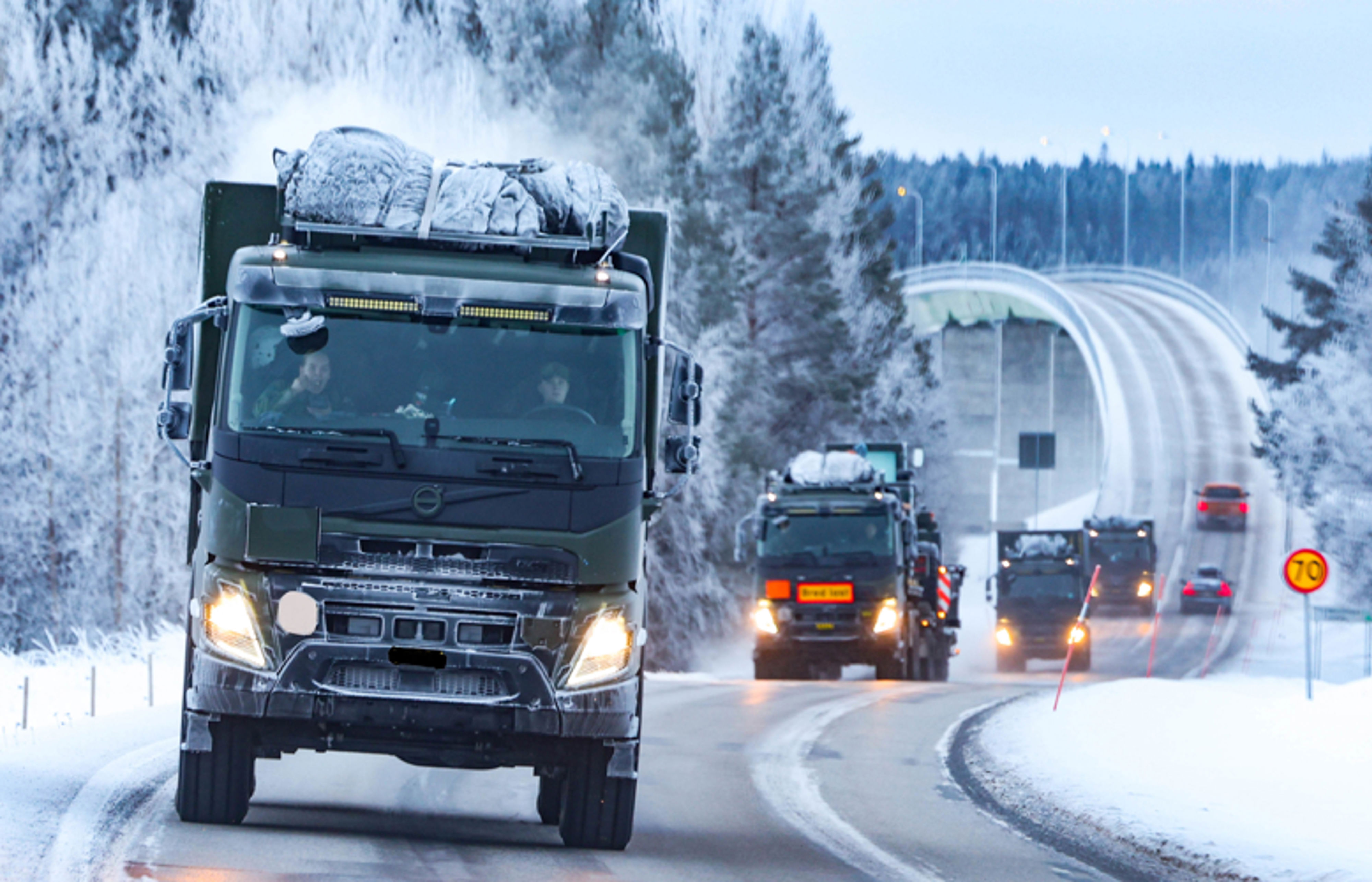 Fordon i konvoj i Jämtland