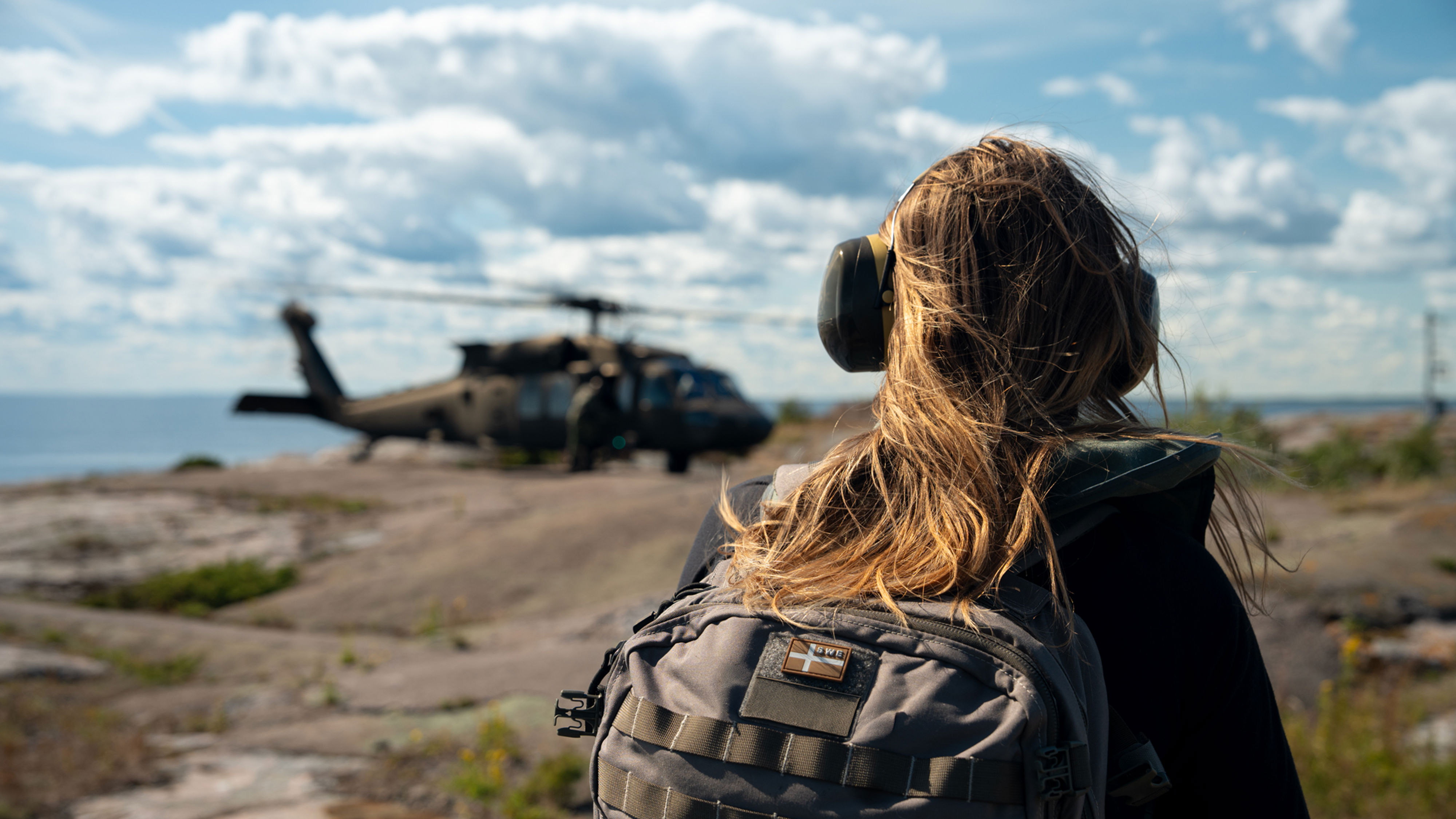 FMTIS tekniker vid helikopter-transport