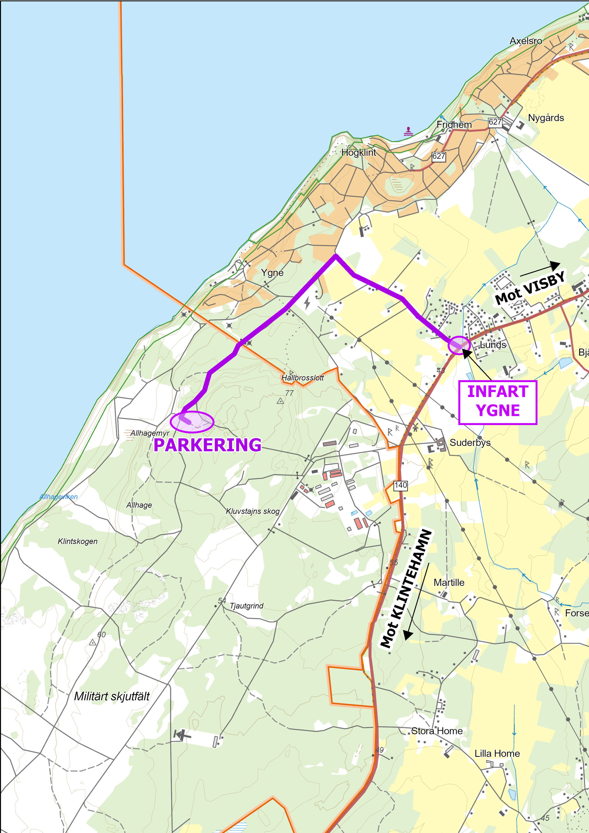 Infartsväg till Garnisonens dag på Gotland 2026