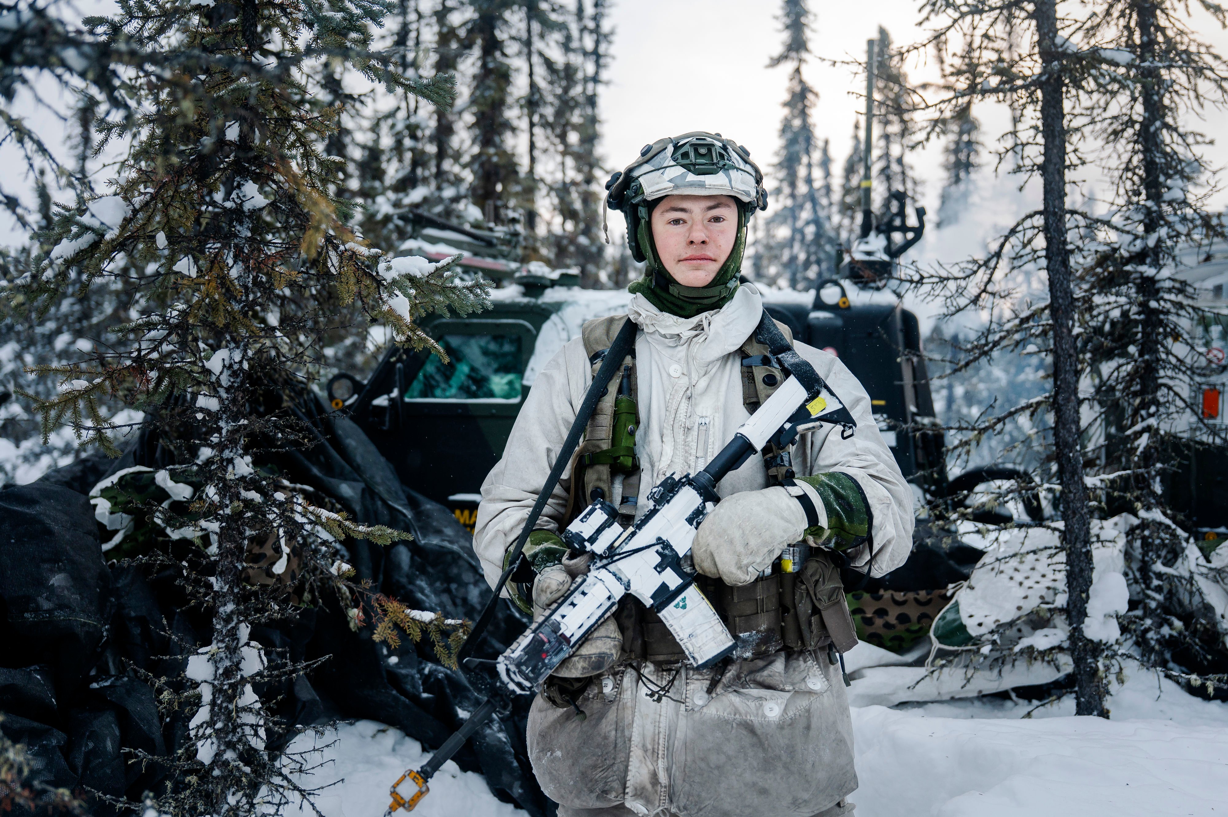 Värnpliktiga övade i Alaska