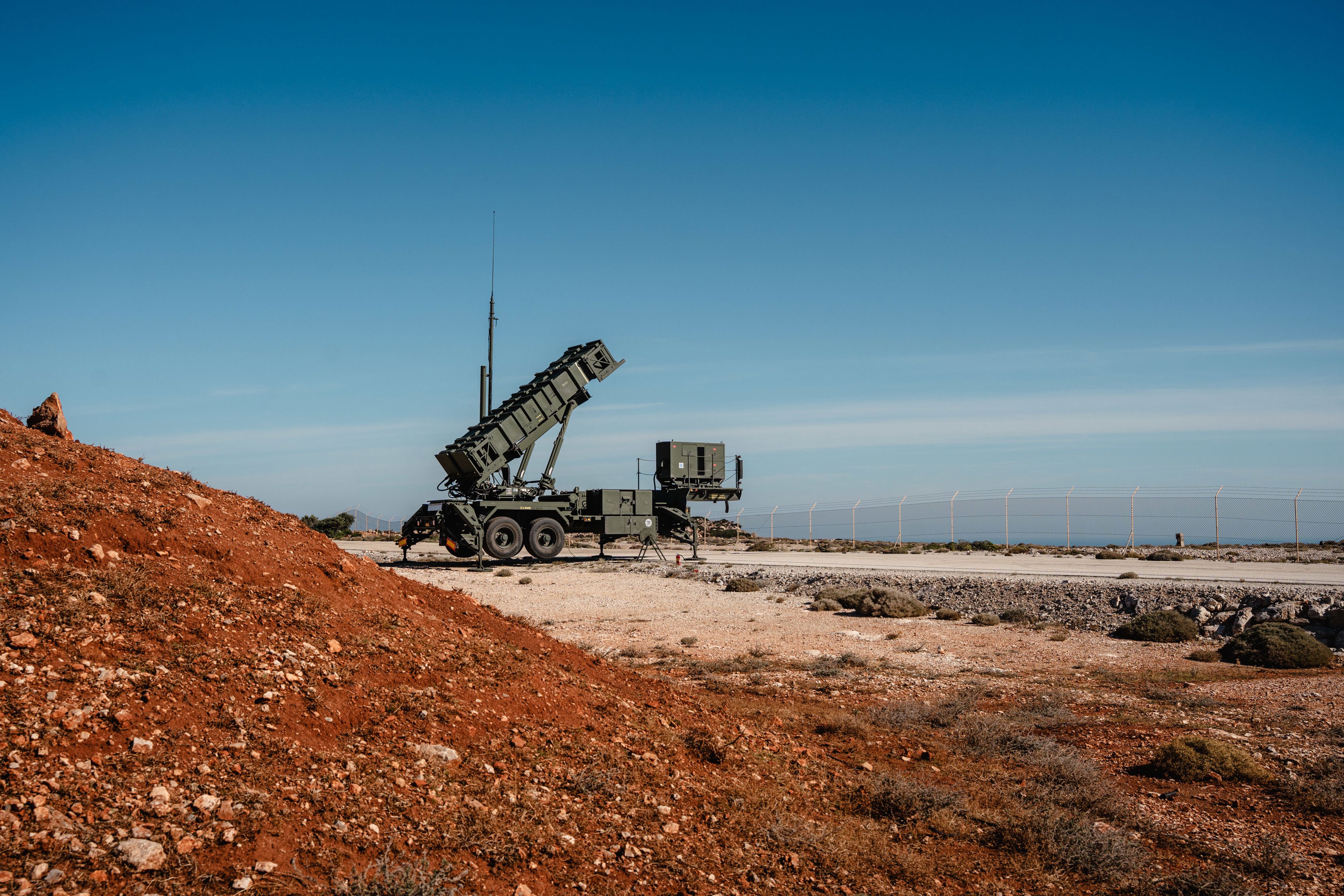 Svenskt luftvärnssystem Patriot på Kreta