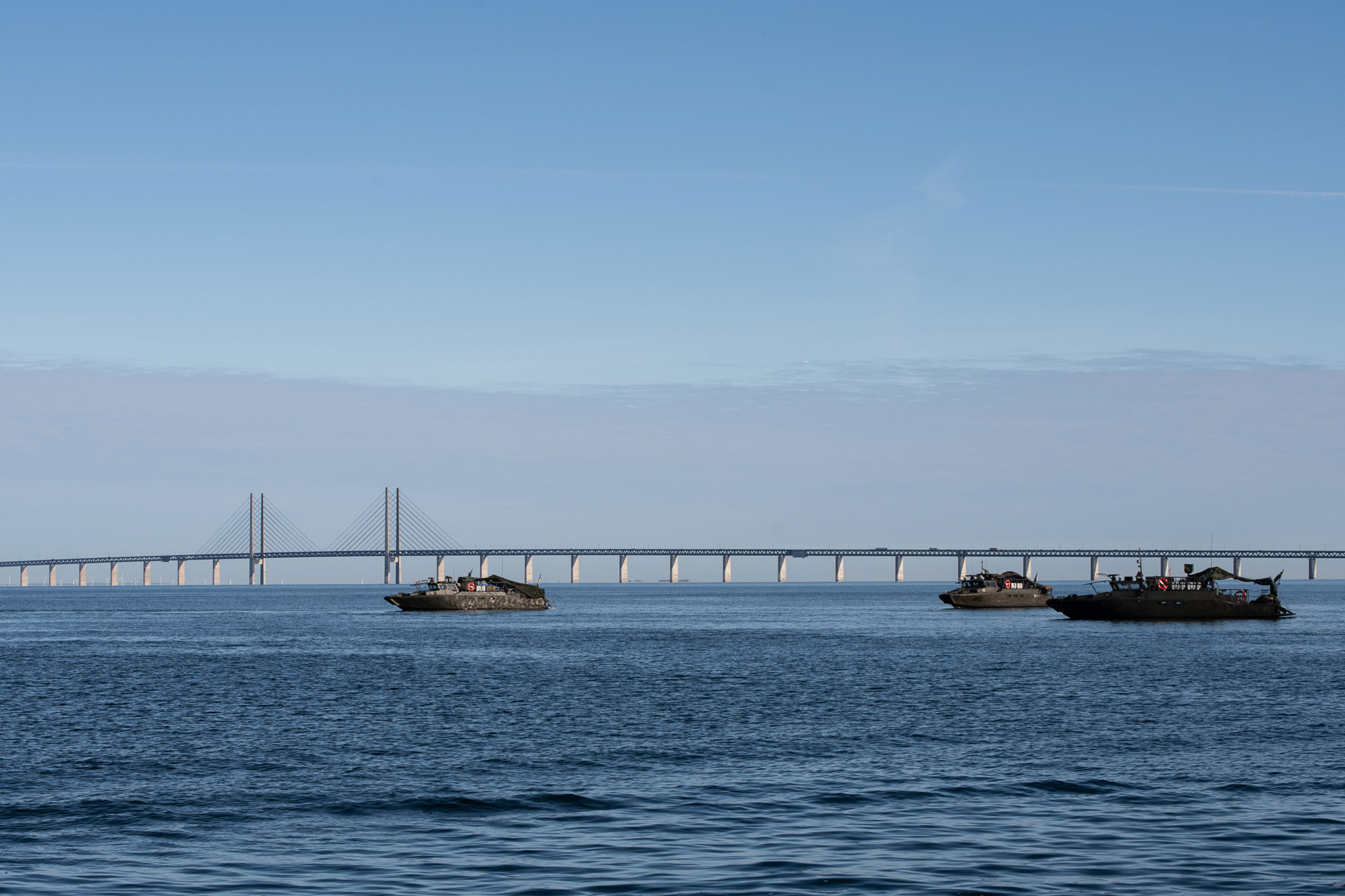 Skydd av gränspassage övas vid Öresundsbron