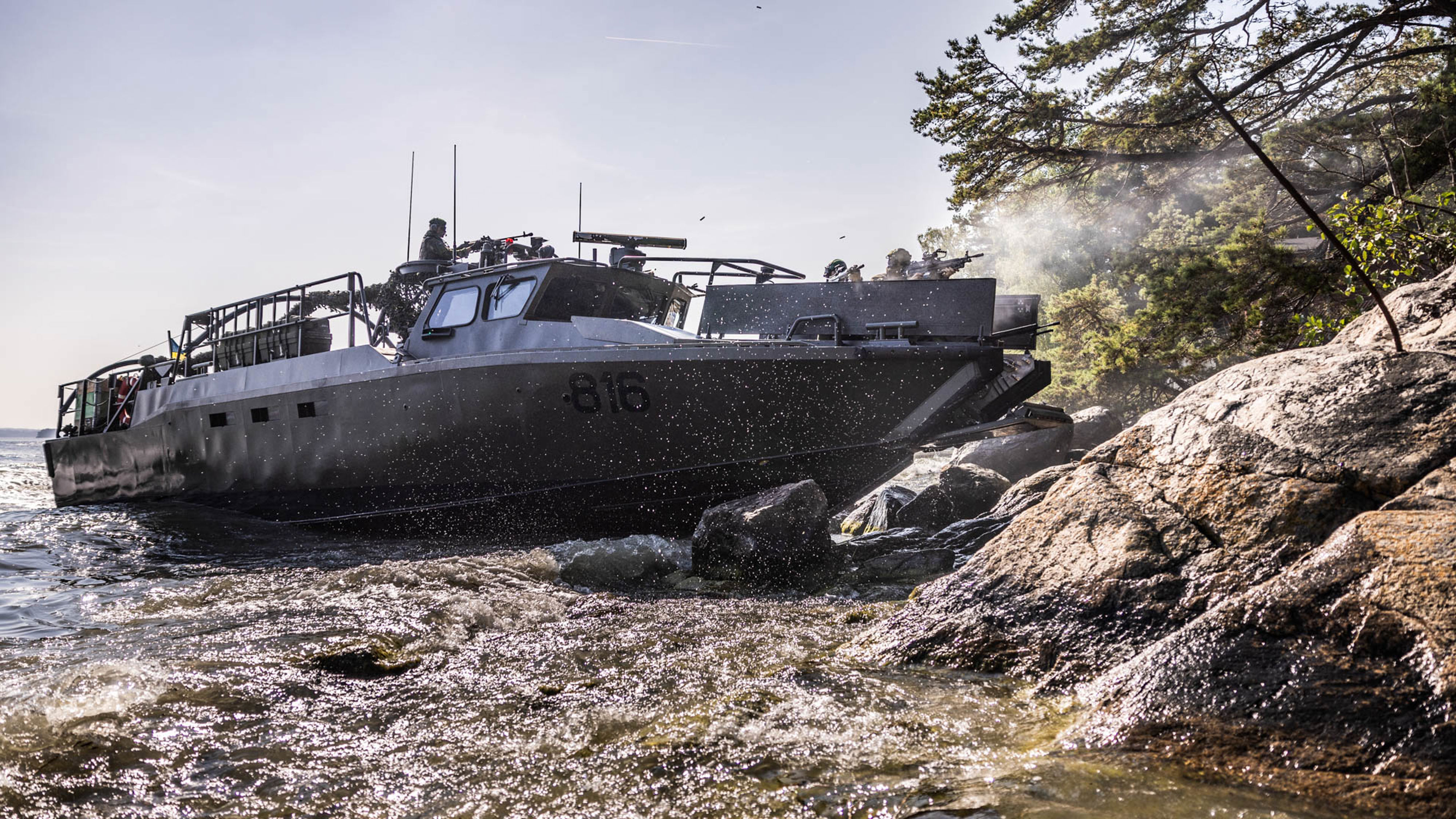 Båt i krigsförbandsövning