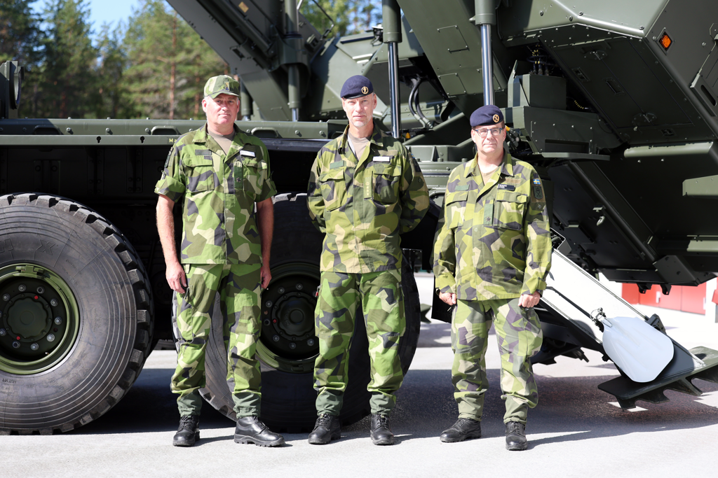 Jonas Lotsne, FMV, Henrik Rosdahl, Bergslagens artilleriregemente och Per Nilsson, tillförordnad Arméchef
