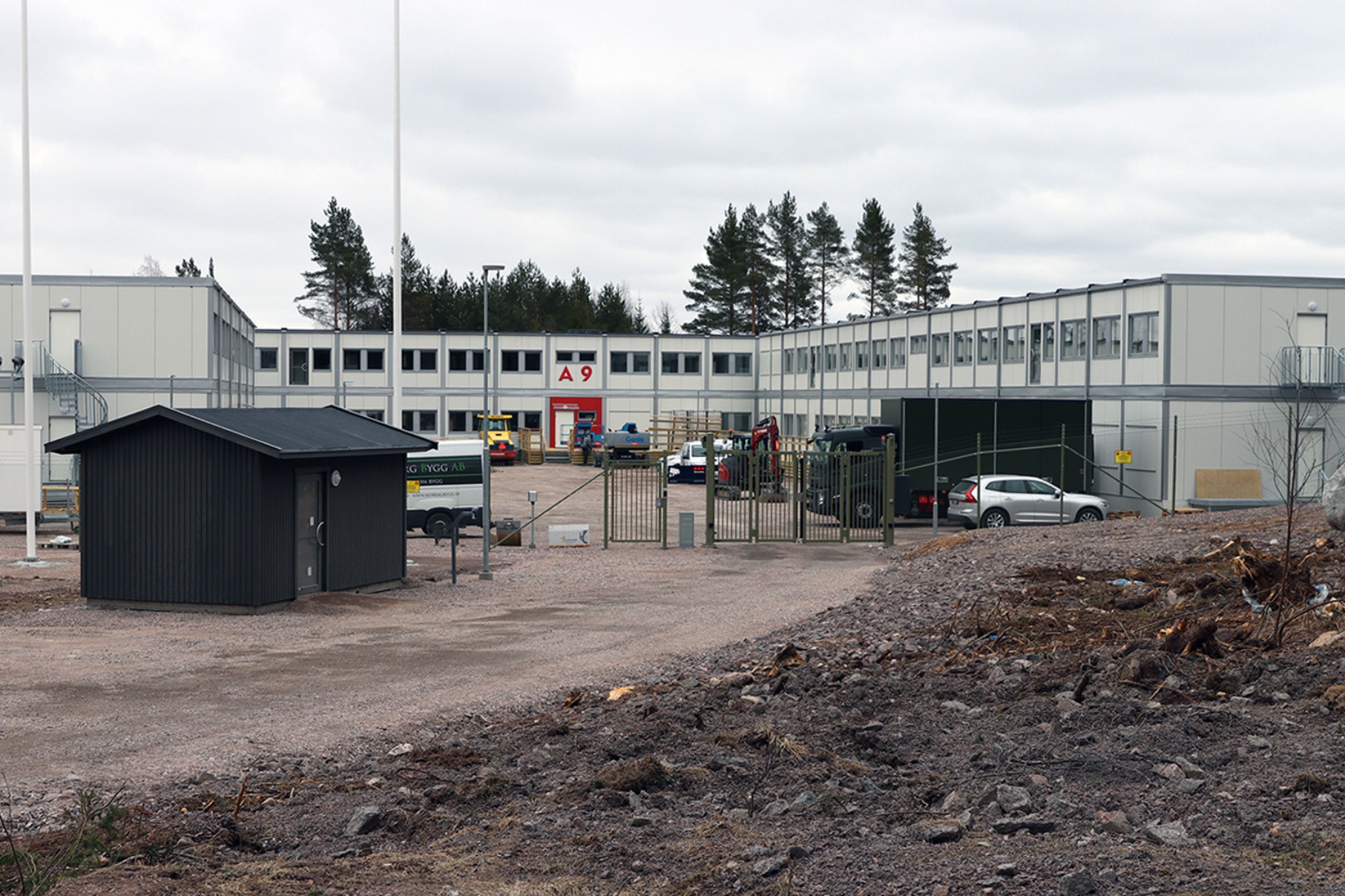 A 9:s temporära kontorsmoduler vid Harberget i östra Kristinehamn.