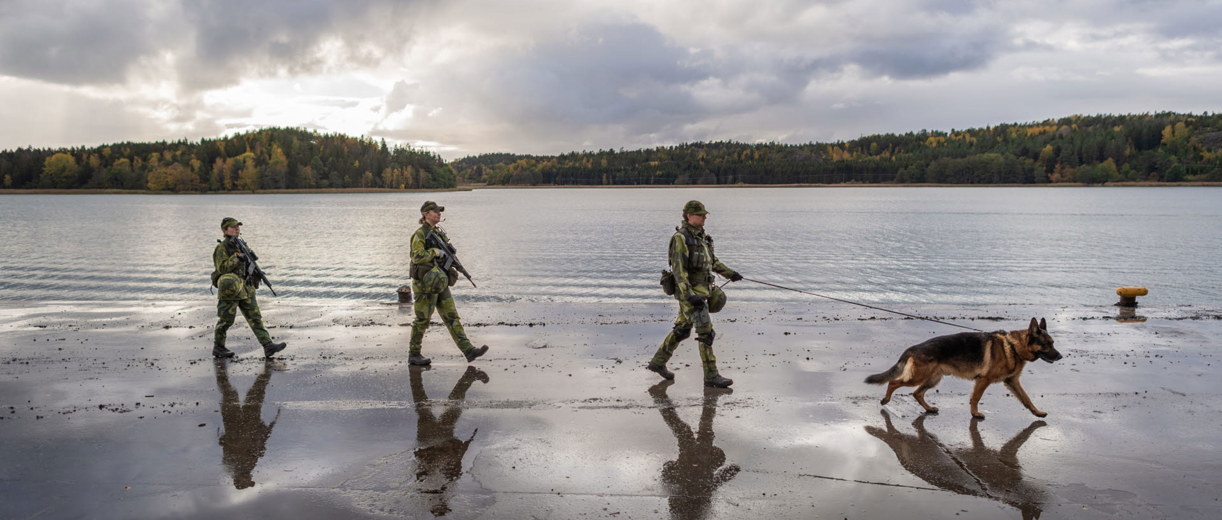 Beredskapskontroll vid en strand