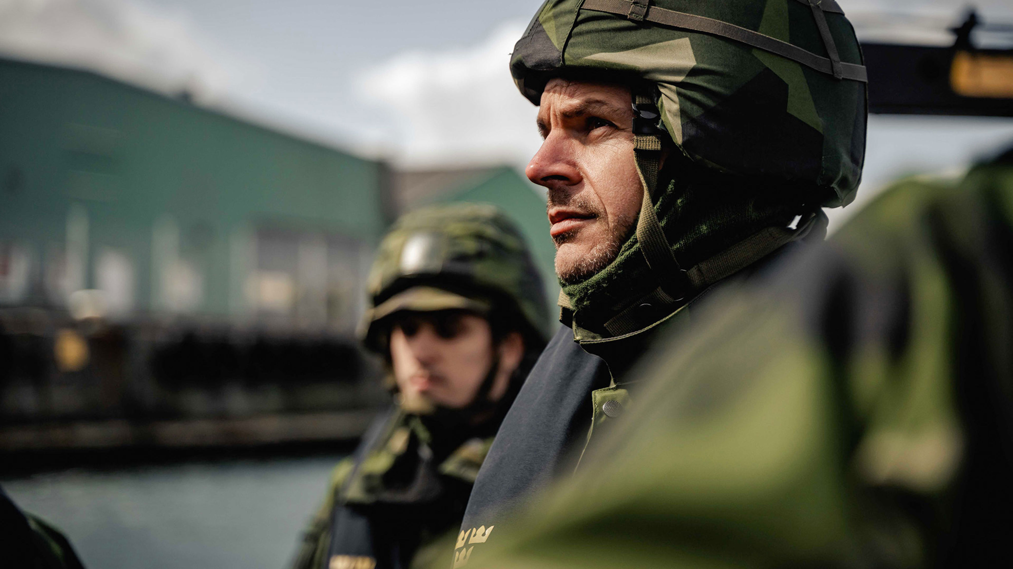 Soldat på båt.