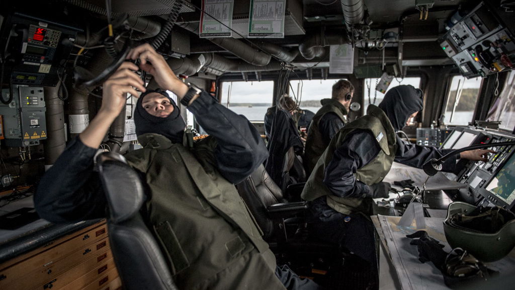 Bryggpersonal ombord på HMS Ven.