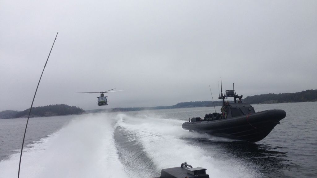 Sjötransportenheten till sjöss.