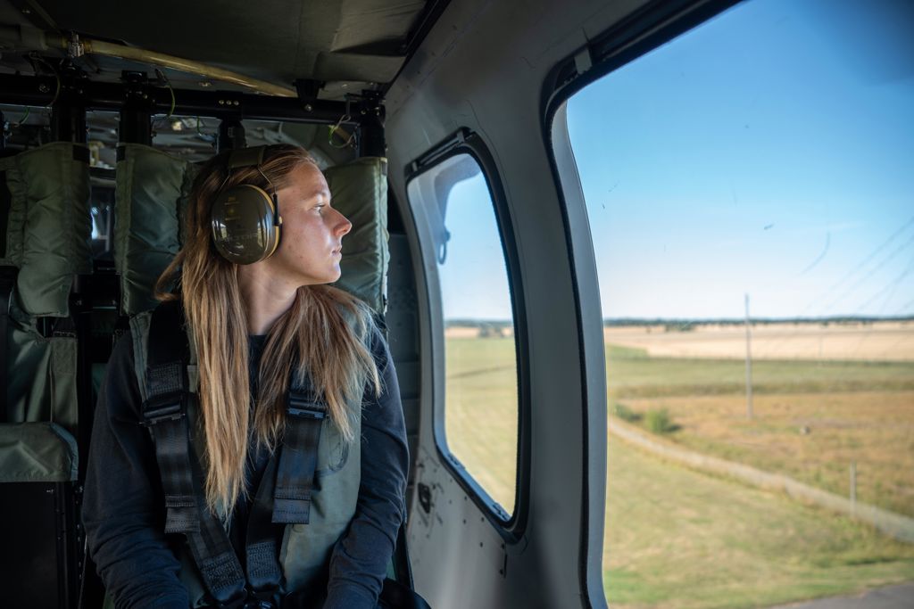 FMTIS-tekniker i helikopter