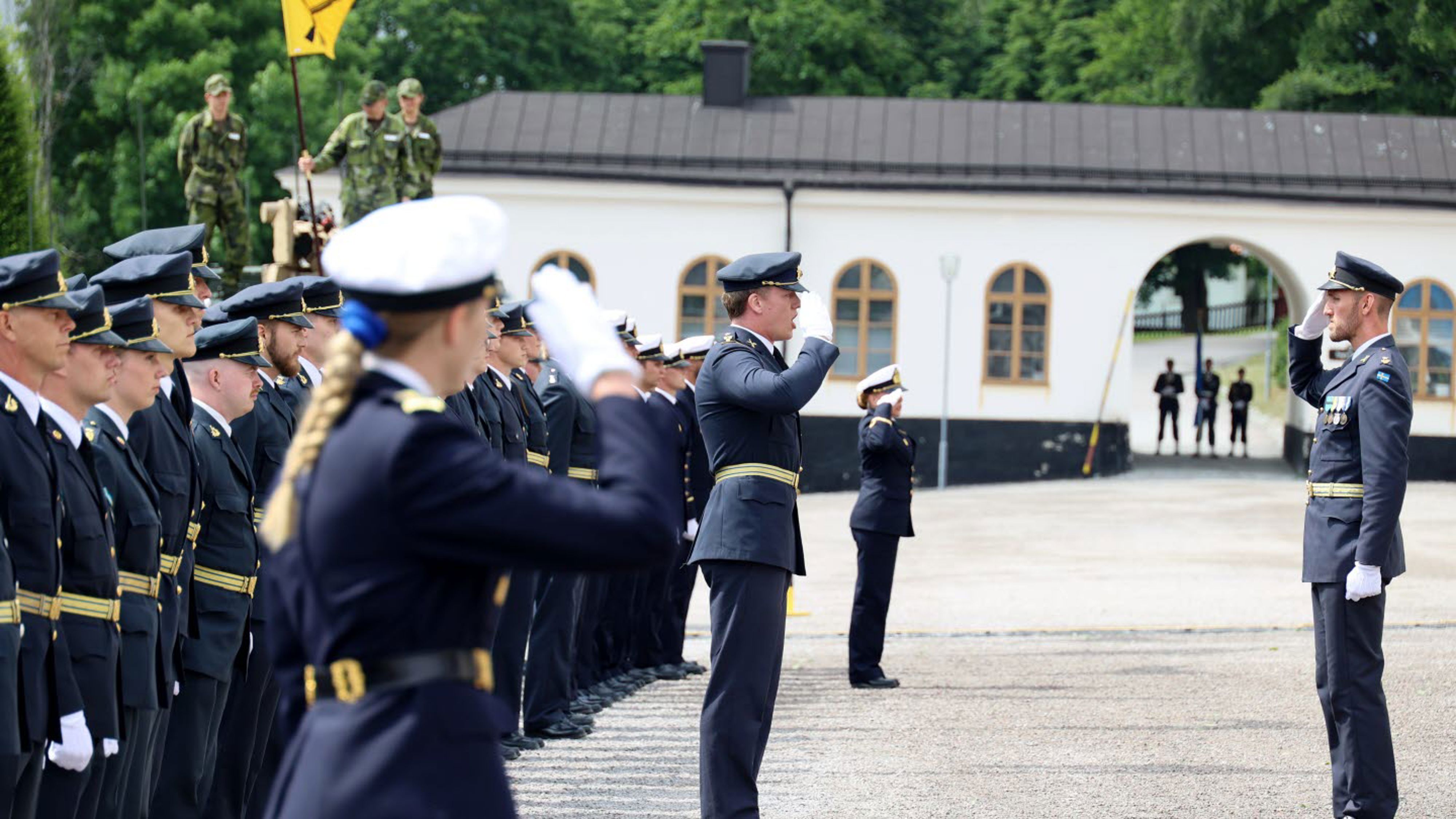 Officersceremoni på Karlberg.