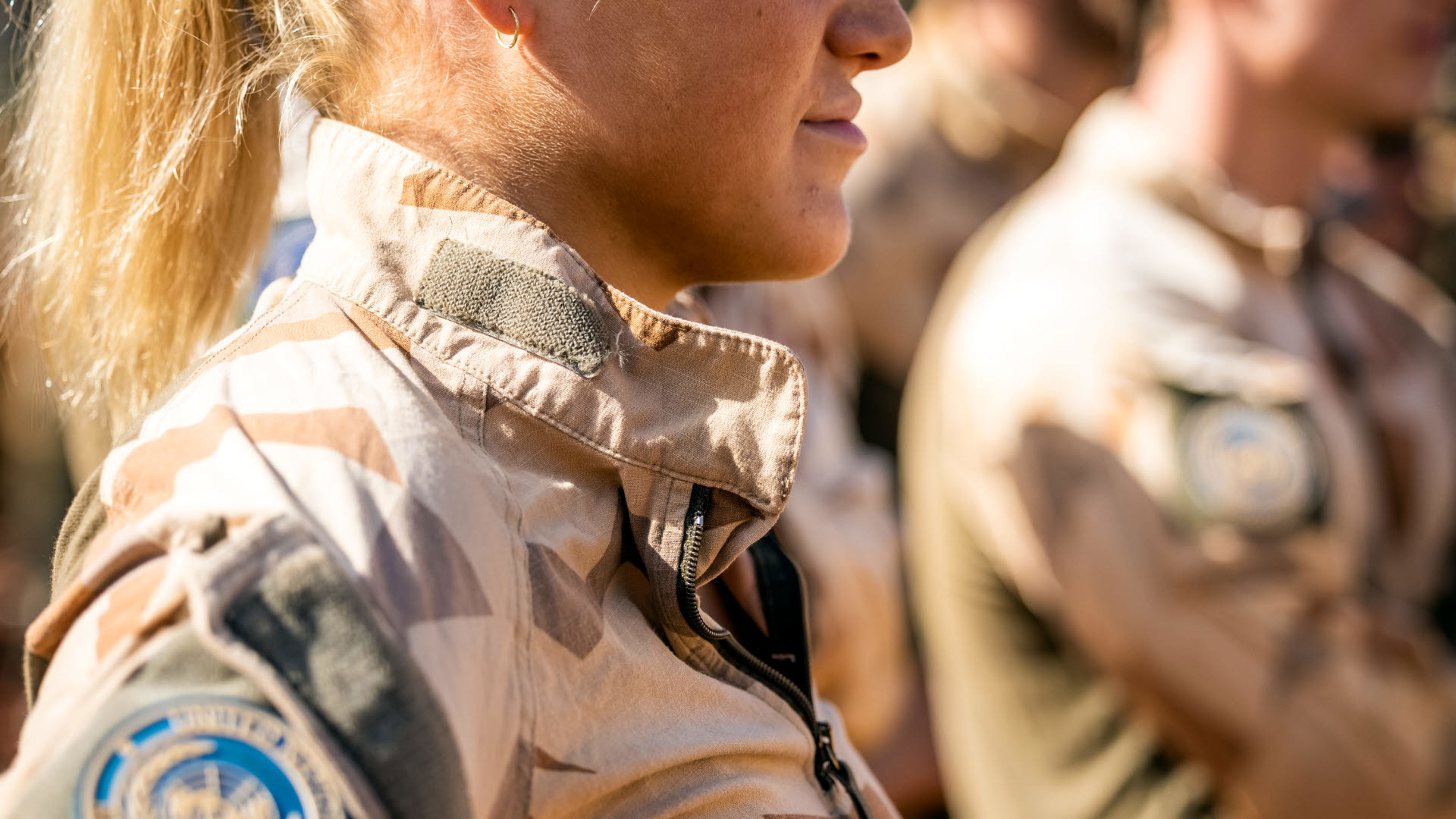 närbild på soldater utomlands