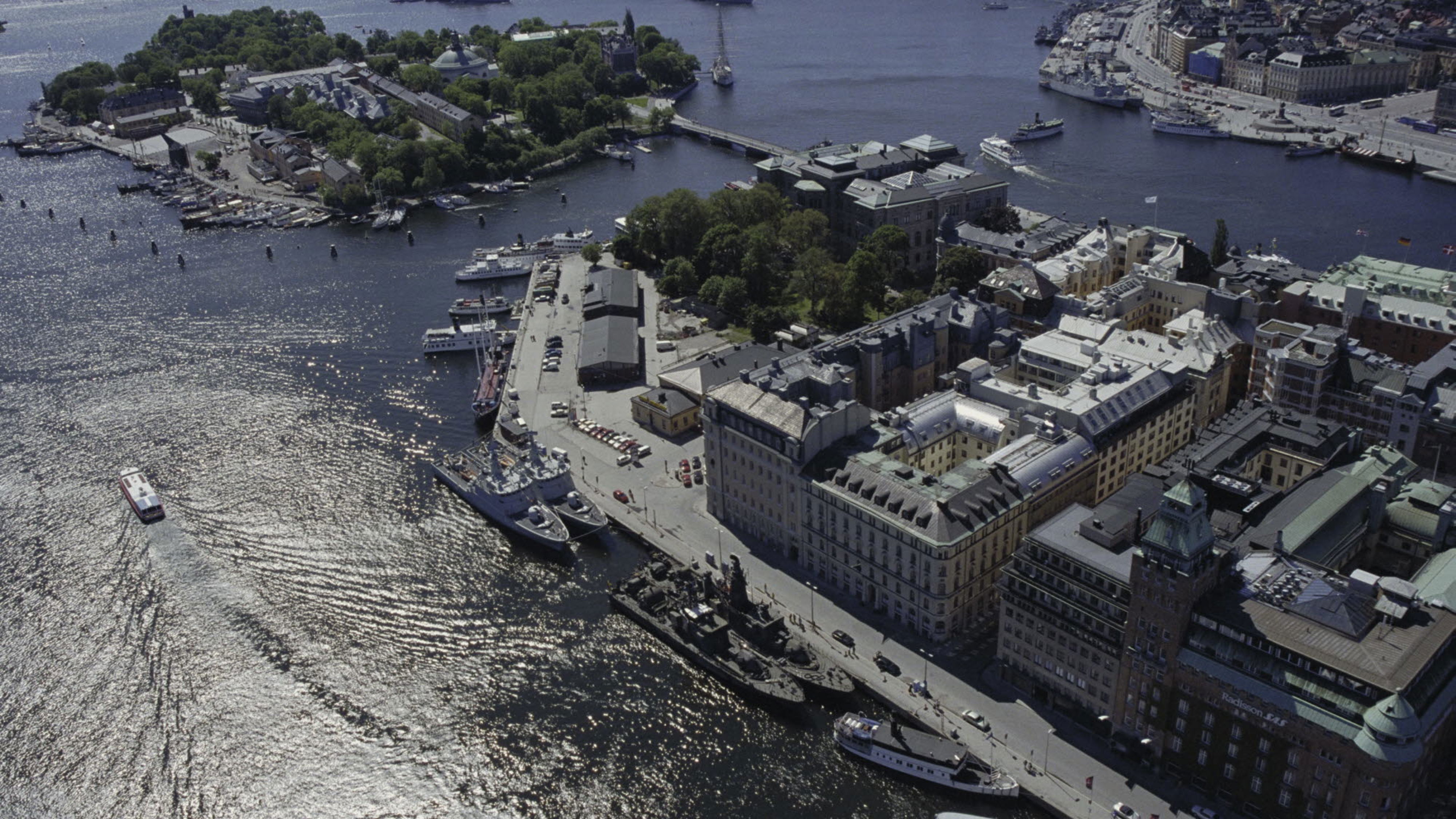 Bild tagen ovanifrån på stockholm