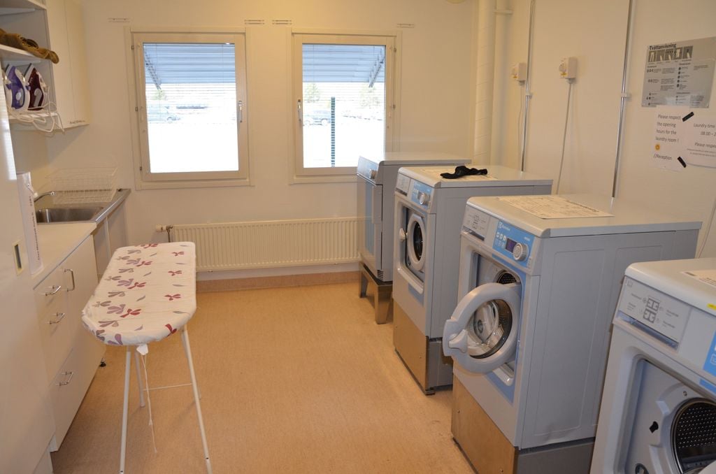 SWEDINT student hotel laundry facility