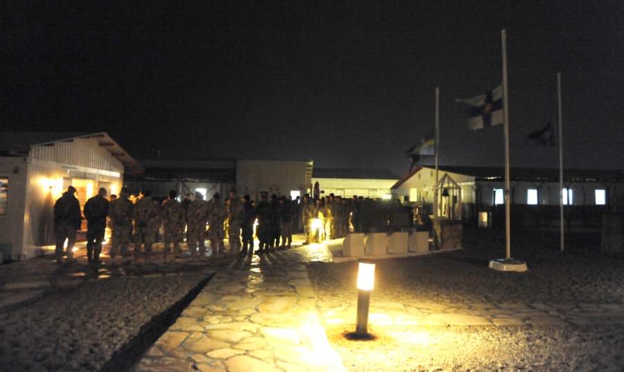 Minnesstund för de stupade hölls på Camp Northern Lights Försvarsmakten