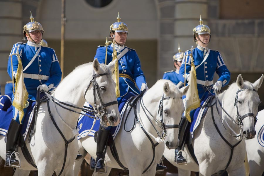 The Royal Guards prepare for premier Swedish Armed Forces